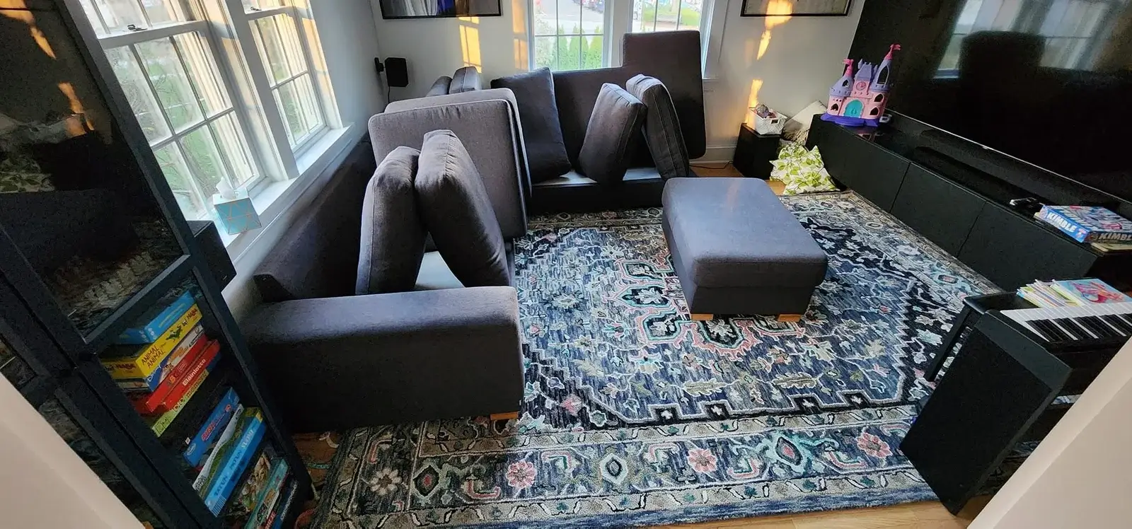 gray sectional sofa cushion cleaning